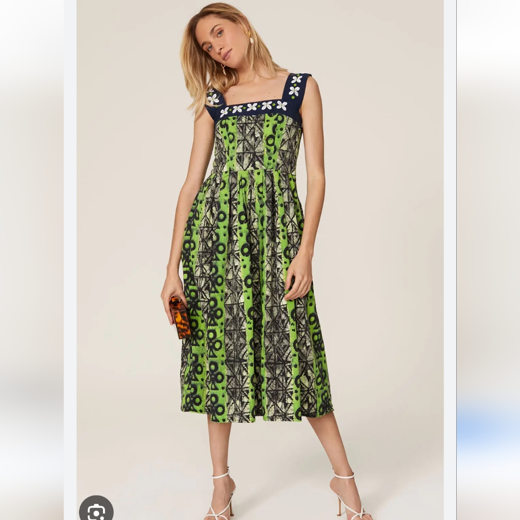 Autumn Adeighbo Green Printed Clover Floral Dress Size 12
